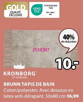 Promotions Brunn tapis de bain - Kronborg - Valide de 04/03/2024 à 07/04/2024 chez Jysk