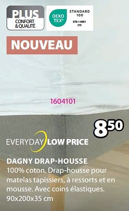Promotions Dagny drap-housse - Produit Maison - Jysk - Valide de 04/03/2024 à 07/04/2024 chez Jysk