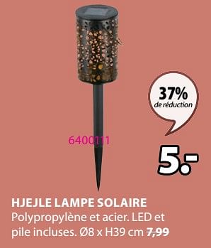 Promotions Hjejle lampe solaire - Produit Maison - Jysk - Valide de 04/03/2024 à 07/04/2024 chez Jysk