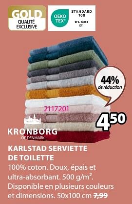 Promotions Karlstad serviette de toilette - Kronborg - Valide de 04/03/2024 à 07/04/2024 chez Jysk