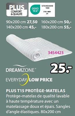 Promoties Plus t15 protège-matelas - DreamZone - Geldig van 04/03/2024 tot 07/04/2024 bij Jysk