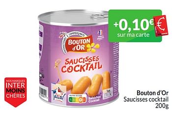 Promotions Bouton d’or saucisses cocktail - Bouton D'Or - Valide de 01/03/2024 à 31/03/2024 chez Intermarche
