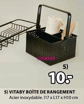 Promotions Vitaby boîte de rangement - Produit Maison - Jysk - Valide de 04/03/2024 à 07/04/2024 chez Jysk