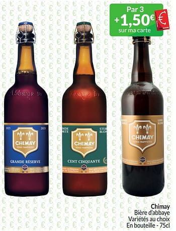 Promoties Chimay bière d’abbaye - Chimay - Geldig van 01/03/2024 tot 31/03/2024 bij Intermarche