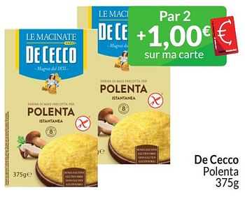 Promoties De cecco polenta - De Cecco - Geldig van 01/03/2024 tot 31/03/2024 bij Intermarche