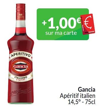 Promoties Gancia apéritif italien - Gancia - Geldig van 01/03/2024 tot 31/03/2024 bij Intermarche