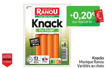Promoties Knacks monique ranou - Monique ranou - Geldig van 01/03/2024 tot 31/03/2024 bij Intermarche