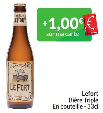 Promoties Lefort bière triple - Lefort - Geldig van 01/03/2024 tot 31/03/2024 bij Intermarche