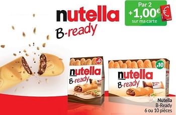 Promotions Nutella b-ready - Nutella - Valide de 01/03/2024 à 31/03/2024 chez Intermarche