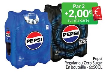 Promotions Pepsi regular ou zero sugar - Pepsi - Valide de 01/03/2024 à 31/03/2024 chez Intermarche