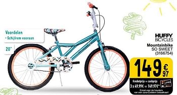 Promoties Huffy bicycles mountainbike so sweet - Huffy Bicycles - Geldig van 05/03/2024 tot 24/09/2024 bij Cora