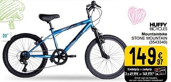 Promotions Huffy bicycles mountainbike stone mountain - Huffy Bicycles - Valide de 05/03/2024 à 24/09/2024 chez Cora