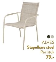 Promoties Alves stapelbare stoel - Huismerk - Casa - Geldig van 29/02/2024 tot 25/09/2024 bij Casa