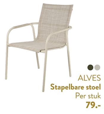 Promotions Alves stapelbare stoel - Produit maison - Casa - Valide de 29/02/2024 à 25/09/2024 chez Casa