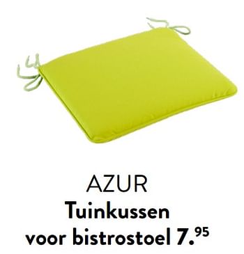 Promotions Azur tuinkussen voor bistrostoel - Produit maison - Casa - Valide de 29/02/2024 à 25/09/2024 chez Casa