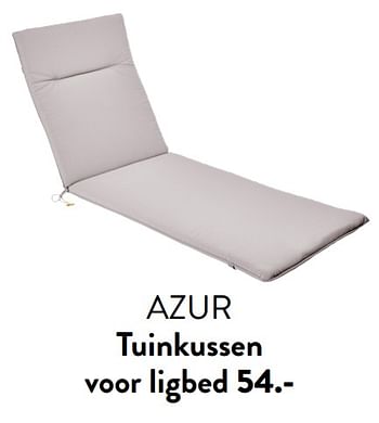 Promotions Azur tuinkussen voor ligbed - Produit maison - Casa - Valide de 29/02/2024 à 25/09/2024 chez Casa