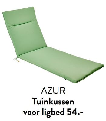 Promotions Azur tuinkussen voor ligbed - Produit maison - Casa - Valide de 29/02/2024 à 25/09/2024 chez Casa