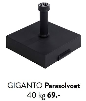 Promotions Giganto parasolvoet - Produit maison - Casa - Valide de 29/02/2024 à 25/09/2024 chez Casa