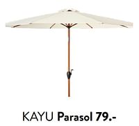 Promoties Kayu parasol - Huismerk - Casa - Geldig van 29/02/2024 tot 25/09/2024 bij Casa