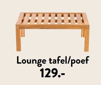 Promoties Lounge tafel-poef - Huismerk - Casa - Geldig van 29/02/2024 tot 25/09/2024 bij Casa