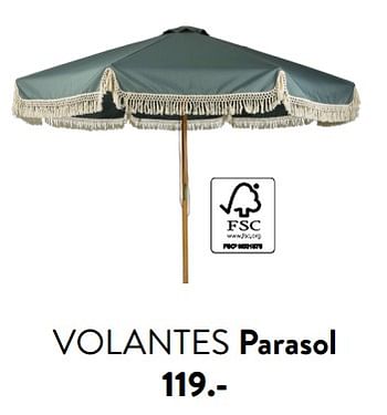 Promotions Volantes parasol - Produit maison - Casa - Valide de 29/02/2024 à 25/09/2024 chez Casa