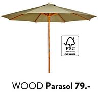 Wood parasol-Huismerk - Casa