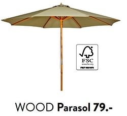 Wood parasol