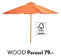 Wood parasol-Huismerk - Casa