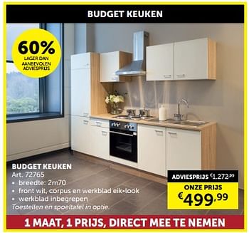 Promotions Budget keuken - Produit maison - Zelfbouwmarkt - Valide de 05/03/2024 à 31/03/2024 chez Zelfbouwmarkt