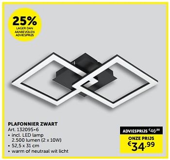 Promotions Plafonnier zwart - Produit maison - Zelfbouwmarkt - Valide de 05/03/2024 à 31/03/2024 chez Zelfbouwmarkt