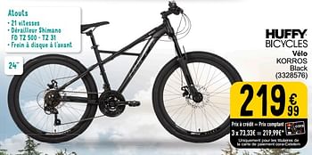 Promoties Huffy bicycles vélo korros - Huffy Bicycles - Geldig van 05/03/2024 tot 24/09/2024 bij Cora
