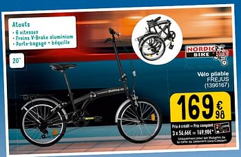 Promoties Nordic bike vélo pliable frejus - Nordic Bike - Geldig van 05/03/2024 tot 24/09/2024 bij Cora
