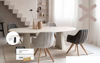 Promoties Designstoel liva - Huismerk - Xooon - Geldig van 29/02/2024 tot 20/03/2024 bij Xooon