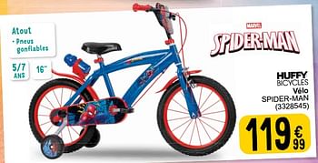 Promotions Huffy bicycles vélo spider-man - Huffy Bicycles - Valide de 05/03/2024 à 24/09/2024 chez Cora