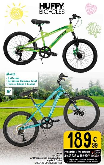 Promotions Vélo extent - Huffy Bicycles - Valide de 05/03/2024 à 24/09/2024 chez Cora