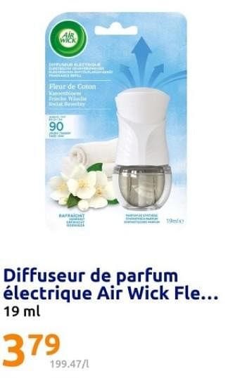 Promotions Diffuseur de parfum électrique air wick fle - Airwick - Valide de 06/03/2024 à 12/03/2024 chez Action