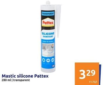 Promotions Mastic silicone pattex - Pattex - Valide de 06/03/2024 à 12/03/2024 chez Action