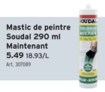 Promotions Mastic de peintre soudal - Soudal - Valide de 06/03/2024 à 12/03/2024 chez Gamma