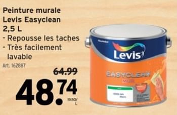 Promotions Peinture murale levis easyclean - Levis - Valide de 06/03/2024 à 12/03/2024 chez Gamma