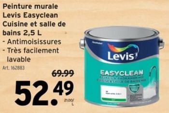 Promotions Peinture murale levis easyclean cuisine et salle de bains - Levis - Valide de 06/03/2024 à 12/03/2024 chez Gamma