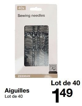 Promotions Aiguilles - Produit maison - Zeeman  - Valide de 02/03/2024 à 15/03/2024 chez Zeeman