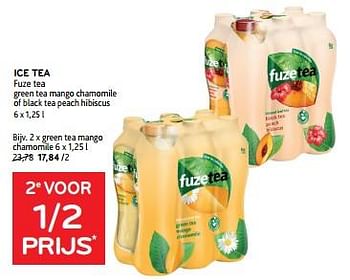Promoties Ice tea fuze tea 2e voor 1-2 prijs - FuzeTea - Geldig van 13/03/2024 tot 26/03/2024 bij Alvo
