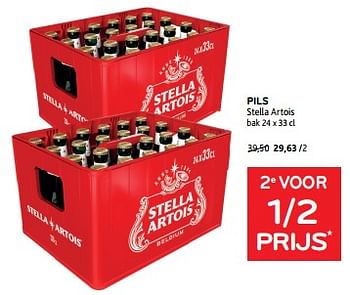 Promoties Pils stella artois 2e voor 1-2 prijs - Stella Artois - Geldig van 13/03/2024 tot 26/03/2024 bij Alvo