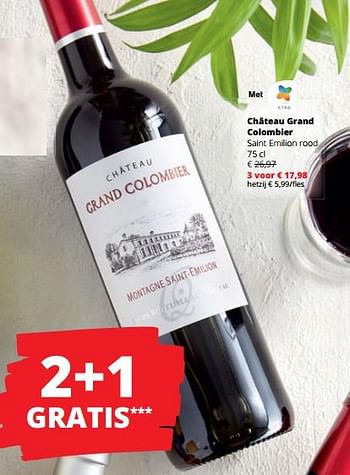 Promoties Château grand colombier saint emilion rood - Rode wijnen - Geldig van 14/03/2024 tot 27/03/2024 bij Spar (Colruytgroup)