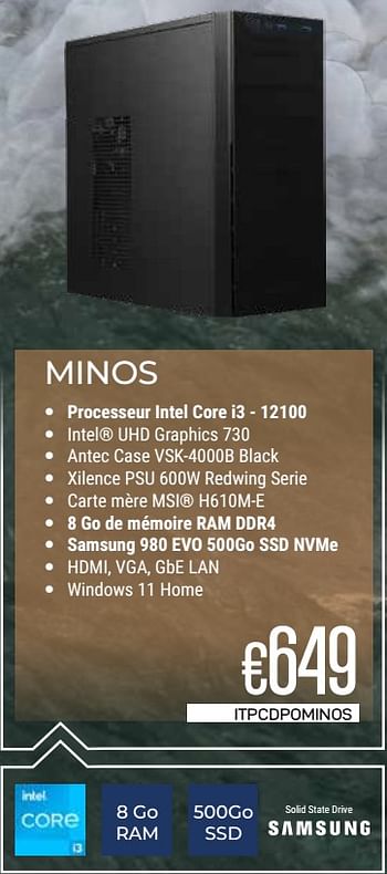 Promotions Pointer systems desktop minos - Pointer Systems - Valide de 01/03/2024 à 31/03/2024 chez Compudeals