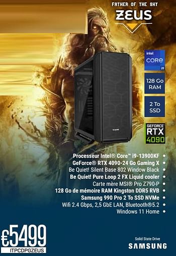 Promotions Pointer systems water cooled gaming zeus - Pointer Systems - Valide de 01/03/2024 à 31/03/2024 chez Compudeals