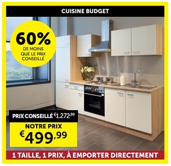 Promotions Cuisine budget - Produit maison - Zelfbouwmarkt - Valide de 05/03/2024 à 31/03/2024 chez Zelfbouwmarkt