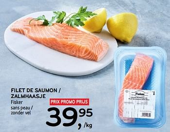 Promotions Filet de saumon fisker sans peau - Fisker - Valide de 28/02/2024 à 12/03/2024 chez Alvo