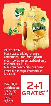 Promotions Fuze tea black tea 2+1 gratis - FuzeTea - Valide de 28/02/2024 à 12/03/2024 chez Alvo