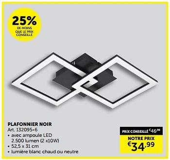 Promoties Plafonnier noir - Huismerk - Zelfbouwmarkt - Geldig van 05/03/2024 tot 31/03/2024 bij Zelfbouwmarkt